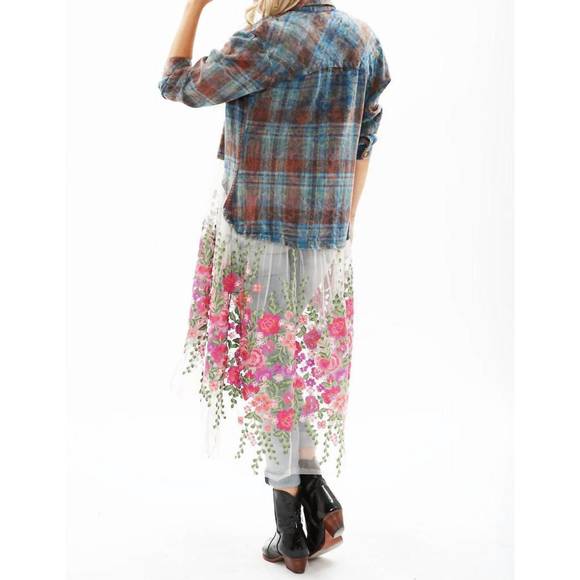 NEW ARATTA anastasia maxi shirt in blue thunder - Picture 2 of 3